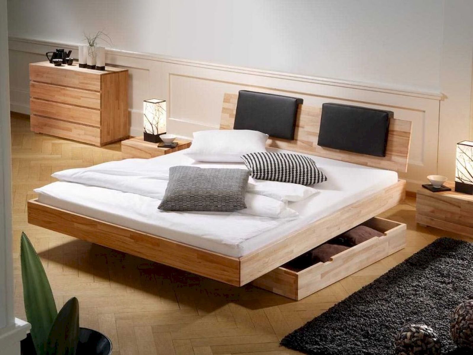queen beds with mattress and frame